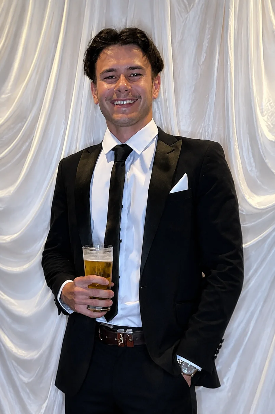 Tyler Searle at a black-tie event